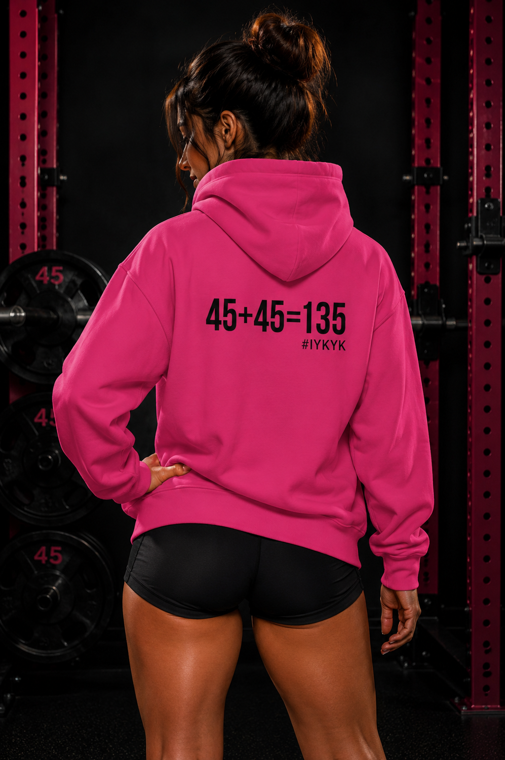 45 + 45 = 135 - Unisex Heavy Blend Hooded Sweatshirt  - Black Logo