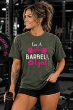 I'm A Barbell Girl Unisex Soft-Style Tee  Front Logo Plain Back