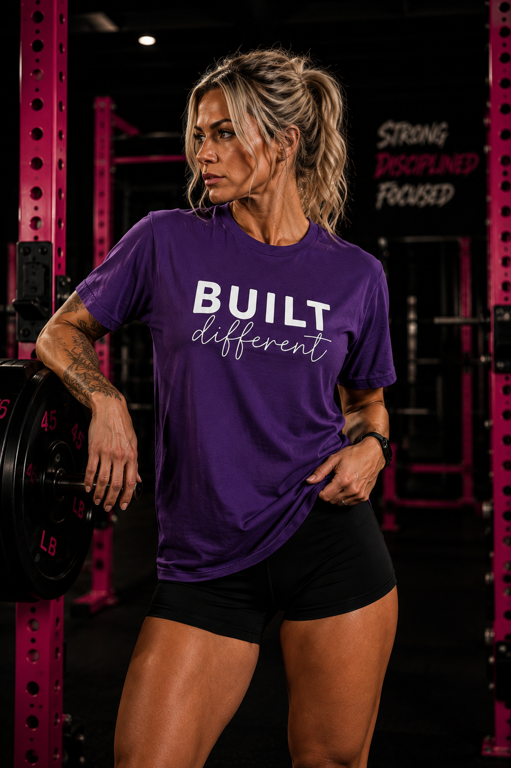 Built Different - Women's Softstyle Tee - White Logo Plain Back