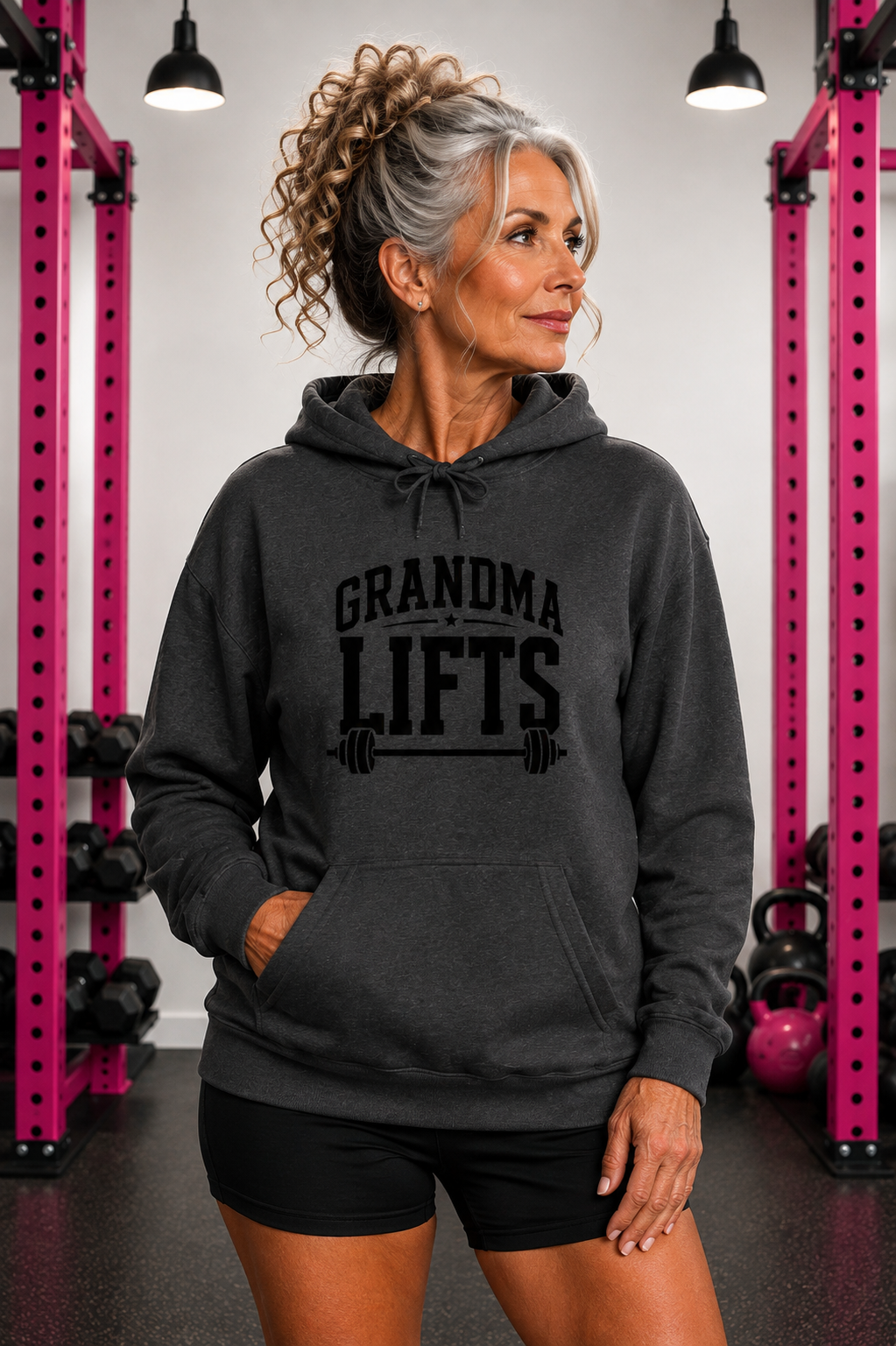 Grandma Lifts - Unisex Heavy Blend™ Hooded Sweatshirt - Black Logo