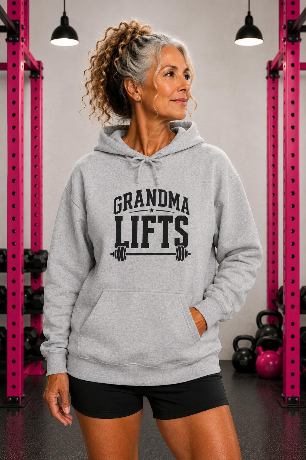 Grandma Lifts - Unisex Heavy Blend™ Hooded Sweatshirt - Black Logo
