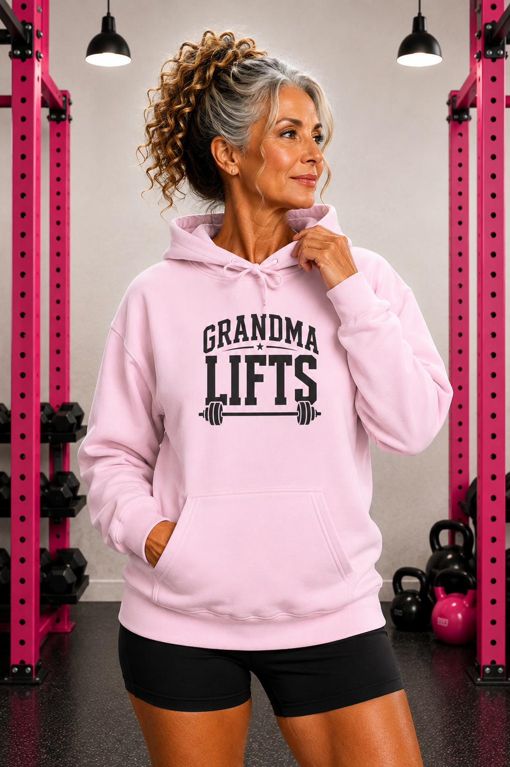 Grandma Lifts - Unisex Heavy Blend™ Hooded Sweatshirt - Black Logo