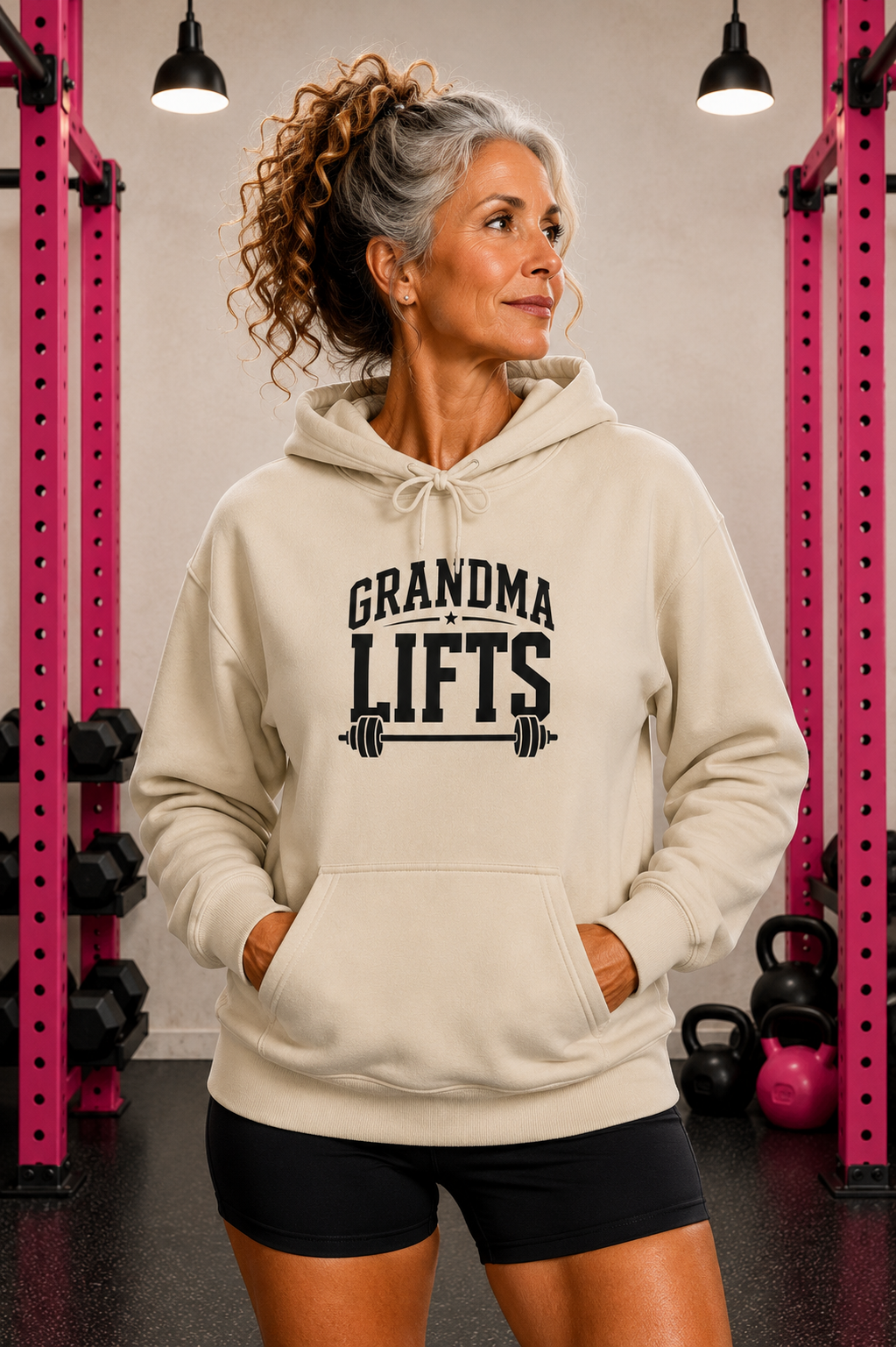 Grandma Lifts - Unisex Heavy Blend™ Hooded Sweatshirt - Black Logo