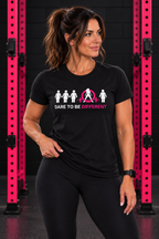 Dare To Be Different - Deadlift - Women's Softstyle Tee - Logo on Front - Plain Back