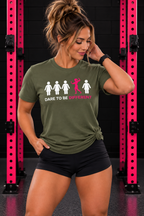 Dare To Be Different - Flex - Unisex Softstyle T-Shirt - Logo Front - Plain Back