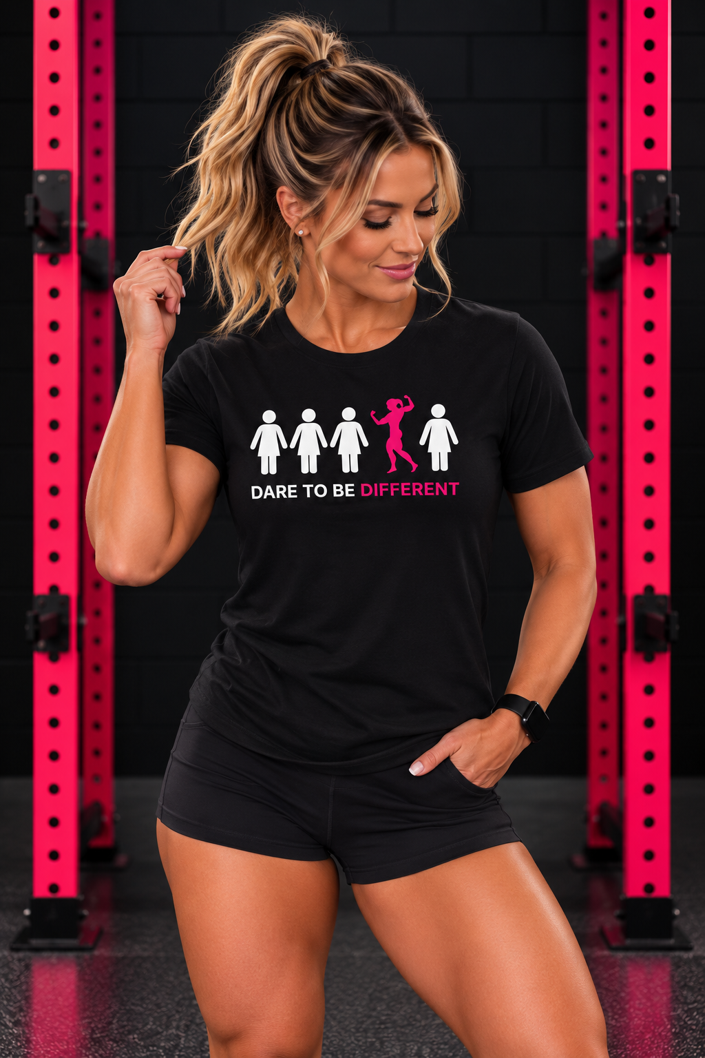 Dare To Be Different - Flex - Women's Softstyle Tee - Logo on Front - Plain Back