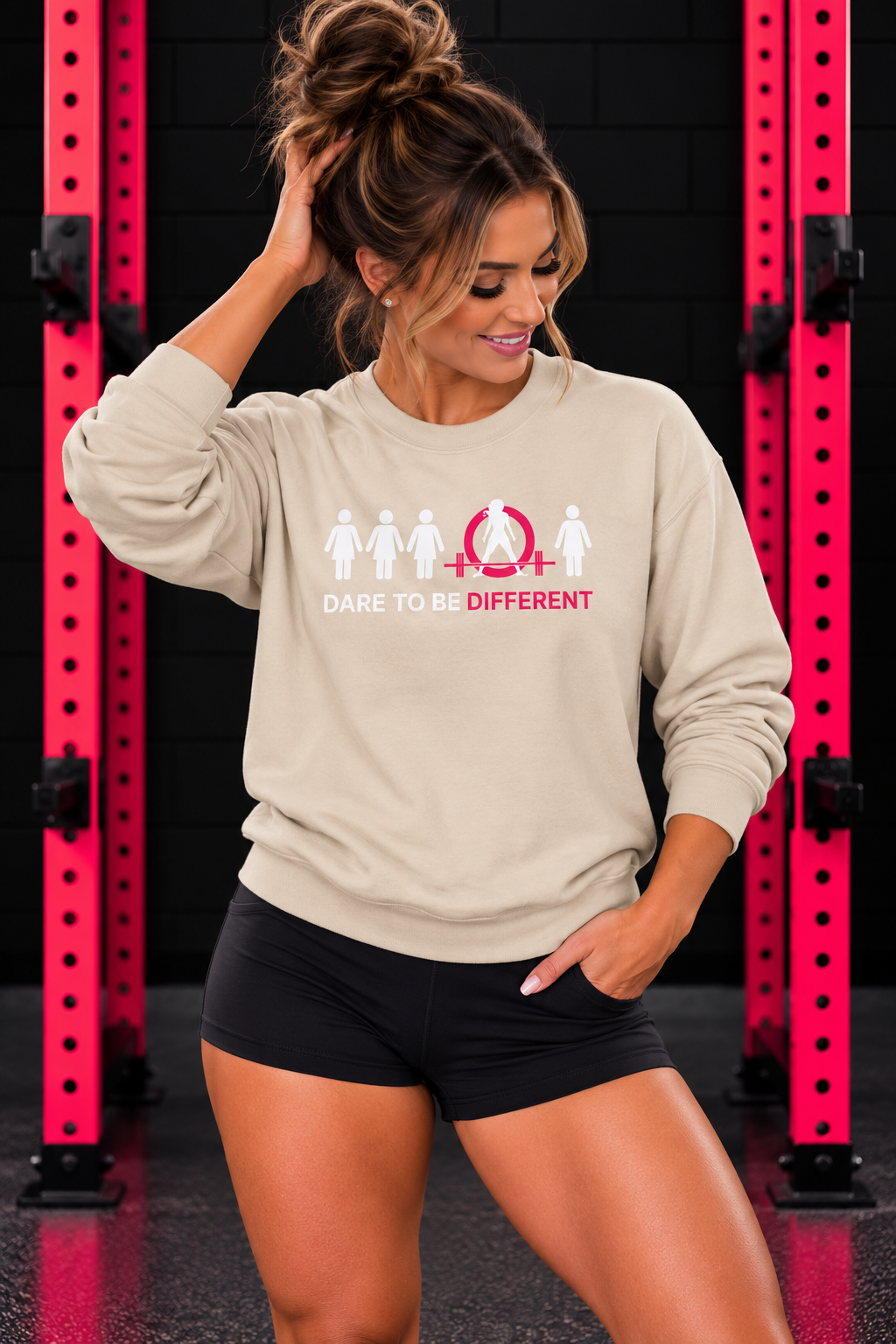 Dare To Be Different - Deadlift - Unisex Heavy Blend™ Crewneck Sweatshirt - Front Logo Plain Back