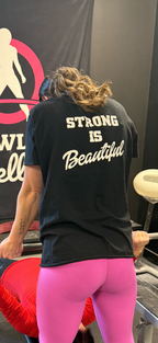 Strong Is Beautiful  - Unisex Softstyle T-Shirt - White Print on on back.