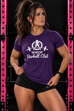 WWLW Barbell Club - Women's Softstyle Tee - White Logo