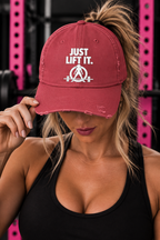 Just Lift It - Unisex Distressed Cap