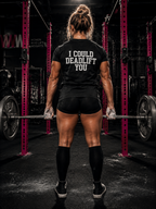 I Could Deadlift You – Women’s Softstyle Tee | WWLW Front, Statement Back