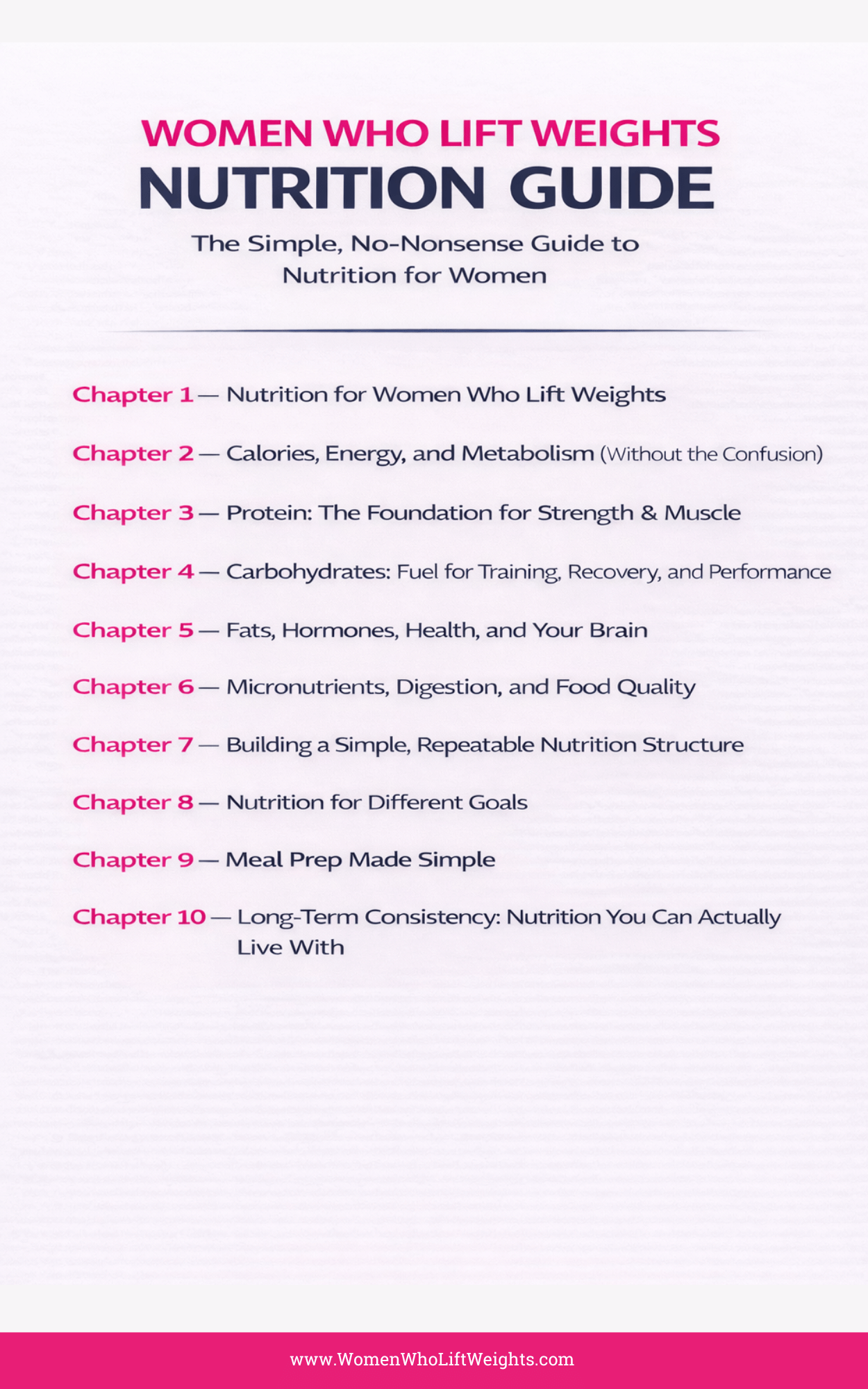 WWLW Nutrition Guide (Digital PDF) — A No-Nonsense Nutrition Guide for Women Who Lift Weights