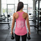 Kick Your Ass – Women’s Racerback Tank | Classic White Logo