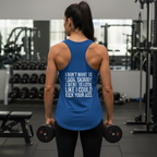 Kick Your Ass – Women’s Racerback Tank | Classic White Logo