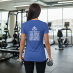I DON’T WANT TO LOOK SKINNY I WANT TO LOOK LIKE I CAN KICK YOUR ASS - White WWLW Distressed Logo - Women's Favorite Tee