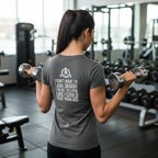 I DON’T WANT TO LOOK SKINNY I WANT TO LOOK LIKE I CAN KICK YOUR ASS - White WWLW Distressed Logo - Women's Favorite Tee