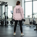 I DON’T WANT TO LOOK SKINNY – Unisex Heavy Blend™ Hooded Sweatshirt (Black Logo) 🤍💪🔥