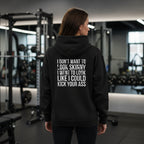 Kick Your Ass – Unisex Hoodie | Distressed White Logo