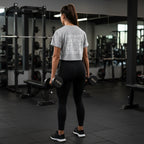 I DON’T WANT TO LOOK SKINNY I WANT TO LOOK LIKE I CAN KICK YOUR ASS – Champion Women's Heritage Cropped T-Shirt – White Distressed Log
