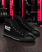 Bench Press. - High Top Lifting Shoes — collection design in black gym with pink racks