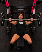 Women Who Lift Weights Bench Press muscle tank in the gym
