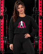 Women's Cropped Sweatshirt - Classic Logo - Plain Back — gym hero