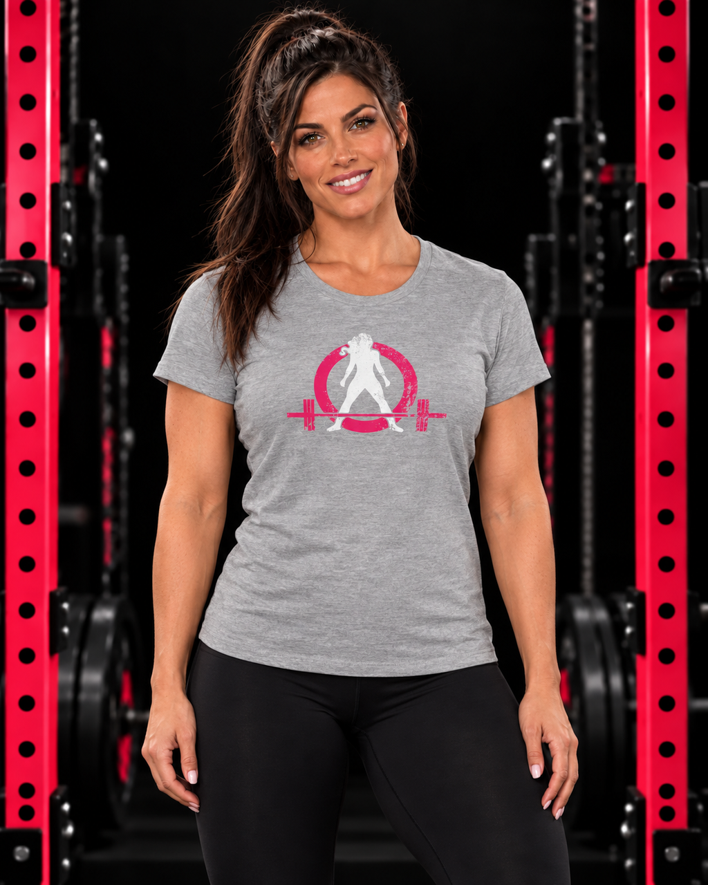 Women's Softstyle Tee - Distressed Inverted Color Logo Front - Plain Back — WWLW gym hero image