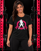 Women's Sports Jersey (AOP) - Black - Color Inverted Distressed Logo — WWLW gym hero image