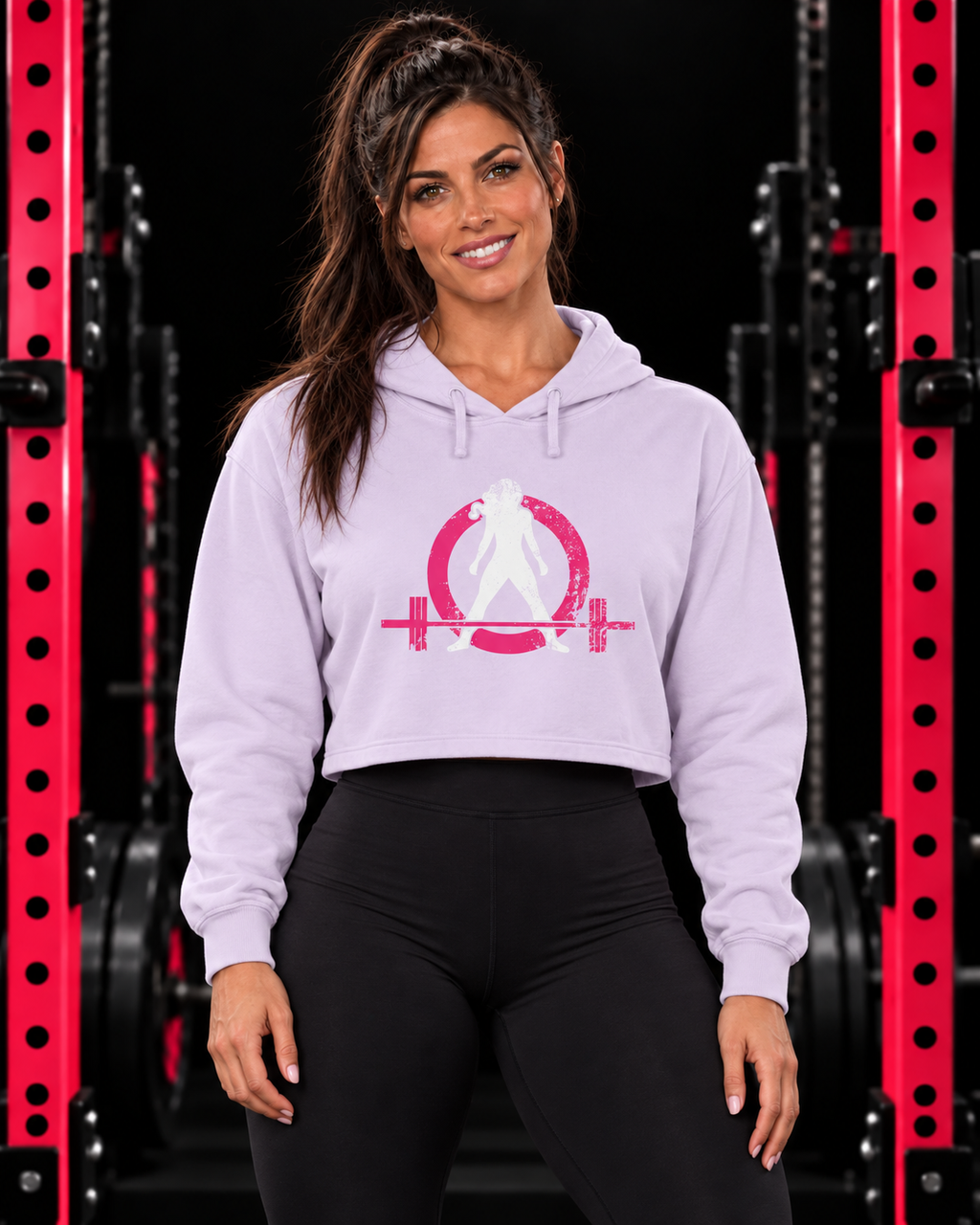 Empowered Crop Hoodie – For Strong Women Who Lift - Classic Logo — WWLW gym hero image