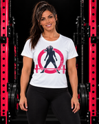 Women's Sports Jersey (AOP) - White - Color Distressed Logo — WWLW gym hero image