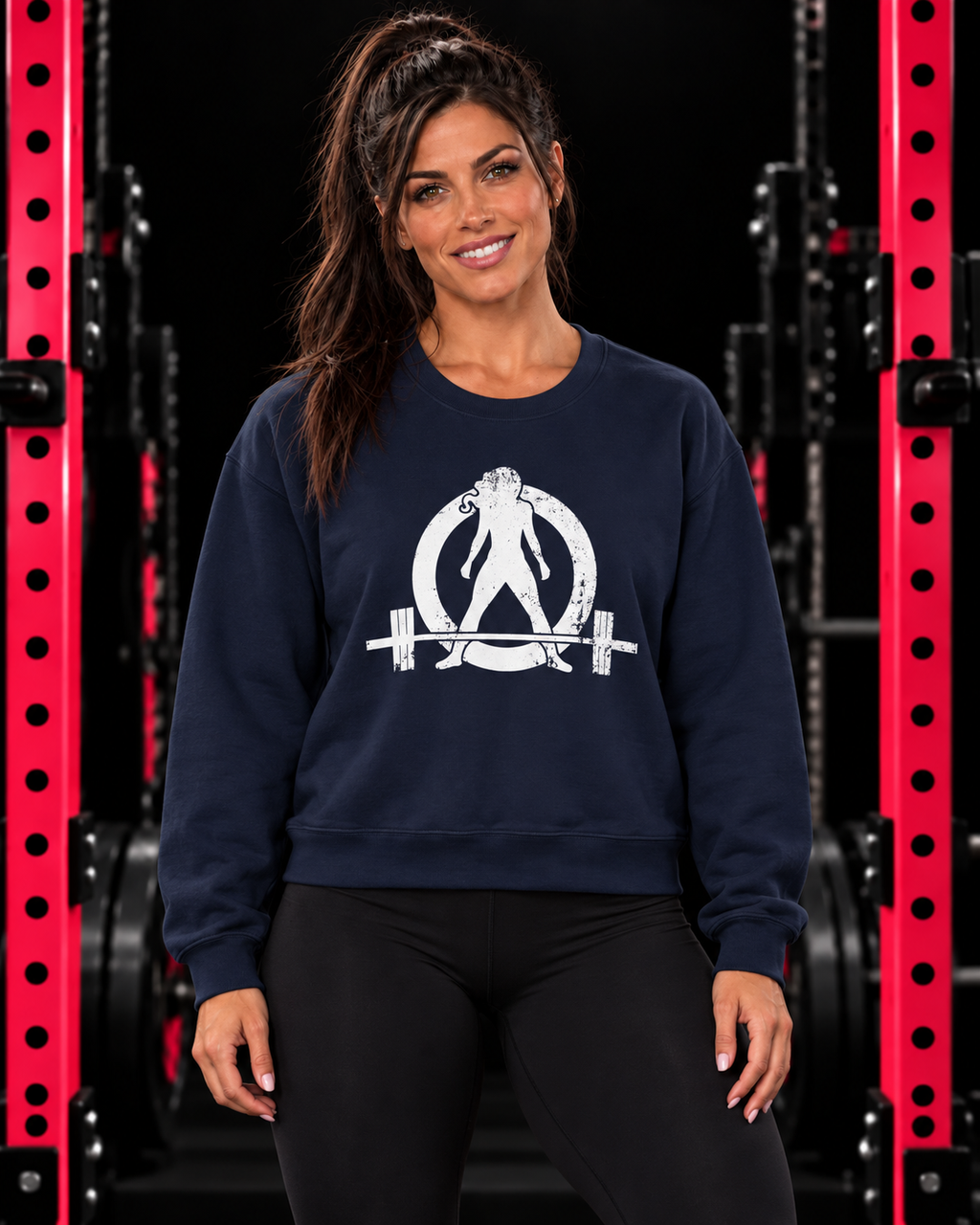 Unisex Heavy Blend™ Crewneck Sweatshirt - Distressed Logo - Plain Back — WWLW gym hero image