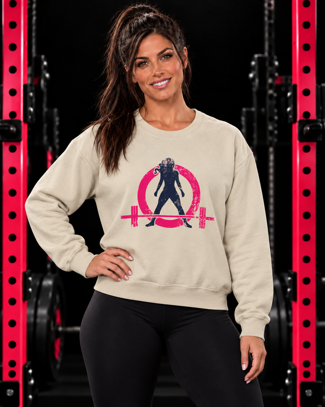 Distressed Logo - Unisex Heavy Blend™ Crewneck Sweatshirt - Color Logo — WWLW gym hero image