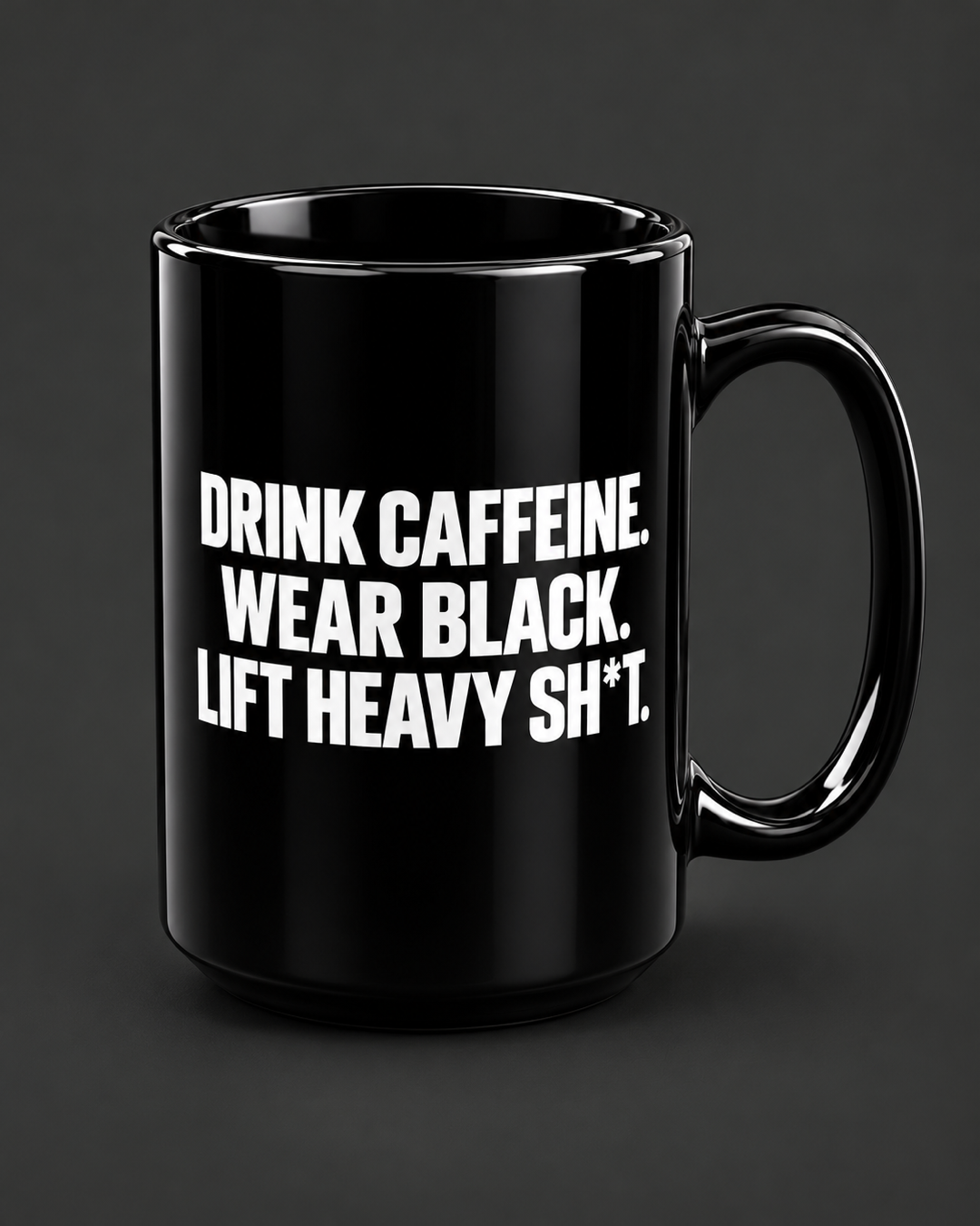 WWLW Drink Caffeine Black Mug lifestyle 3