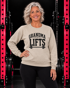 Rest Day bundle includes this Sand Grandma Lifts crewneck and the pajama pants shown in the next image