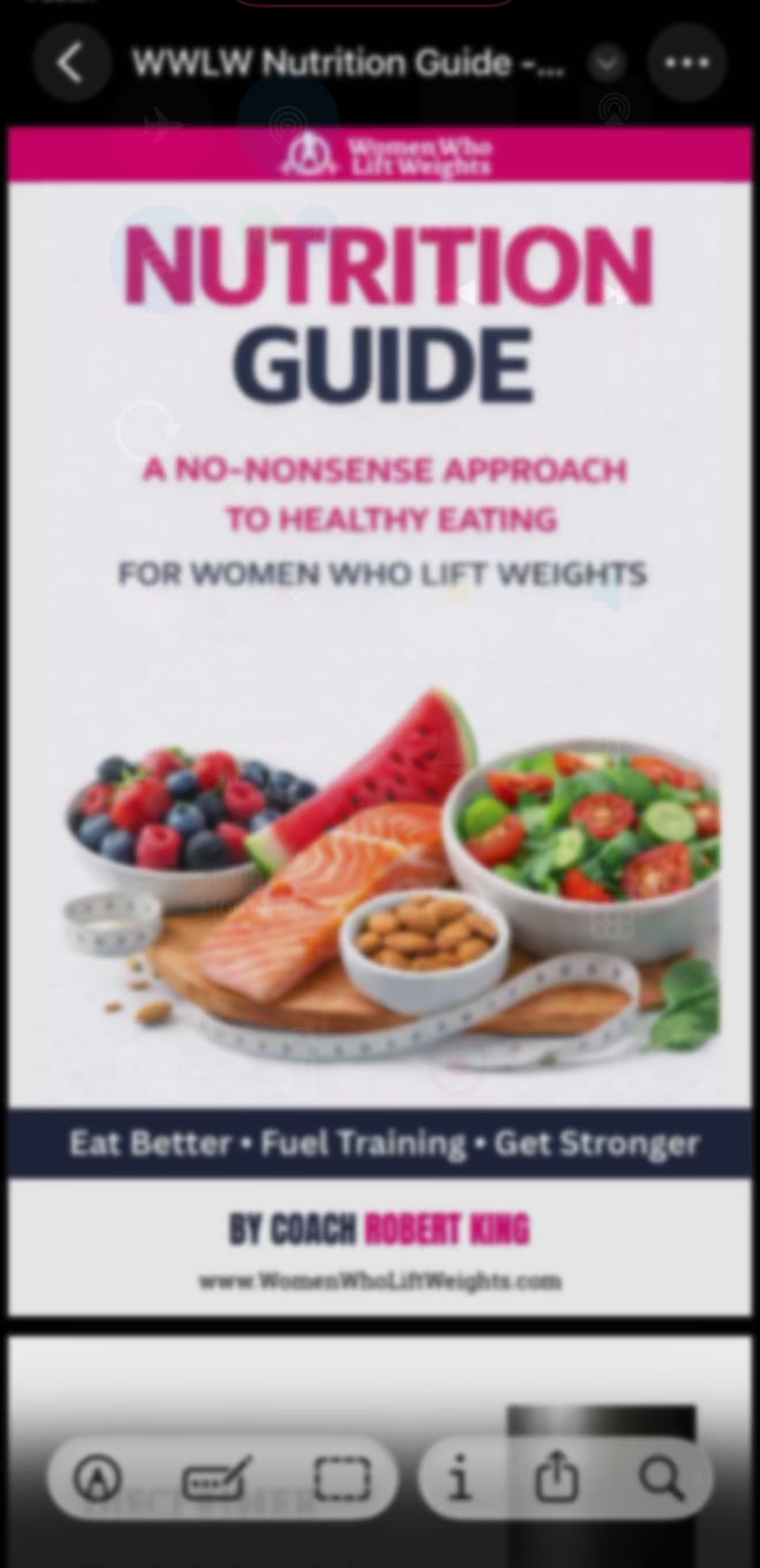 WWLW Nutrition Guide (Digital PDF) — A No-Nonsense Nutrition Guide for Women Who Lift Weights