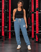WWLW Unisex Fleece Sweatpants, Casual Chill Pants for Relaxation, Perfect for Home or Lounge, Gift for Friends, Daily Comfort Wear — portrait product photo in the WWLW gym