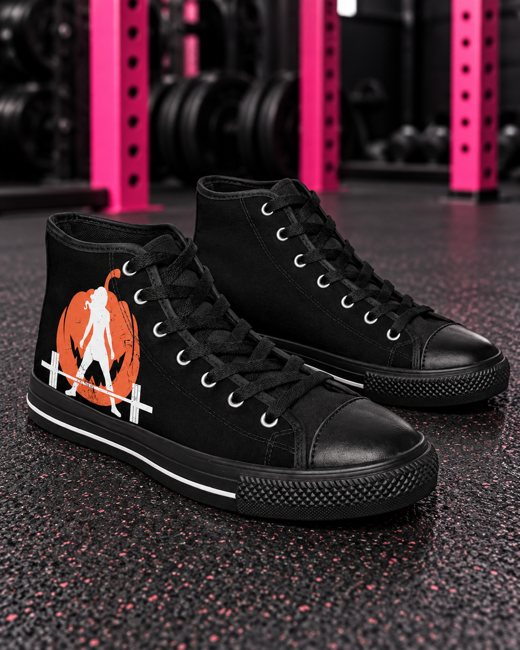 WWLW Halloween High-Top Sneakers — Black hero photograph