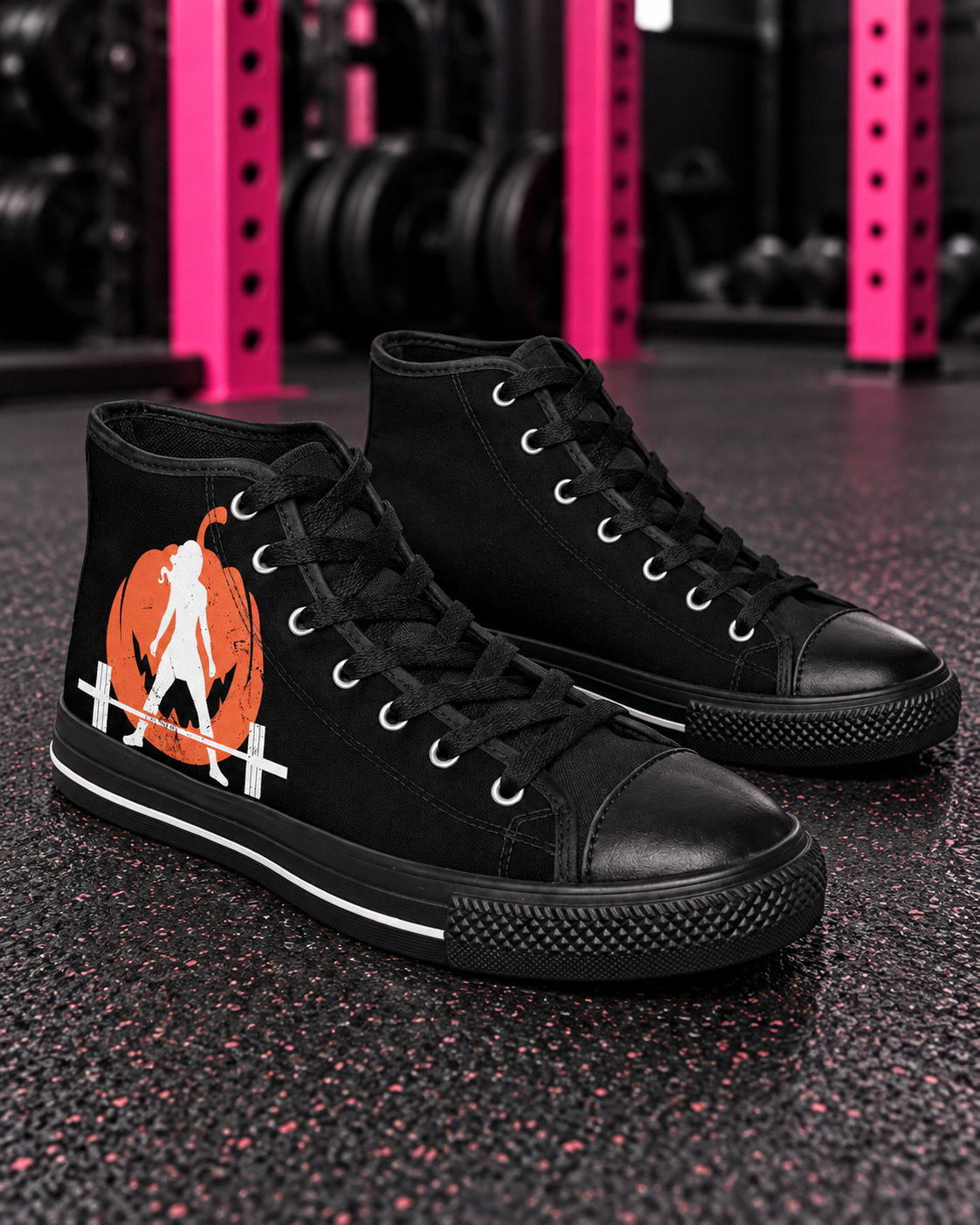 WWLW Halloween High-Top Sneakers — Black hero photograph