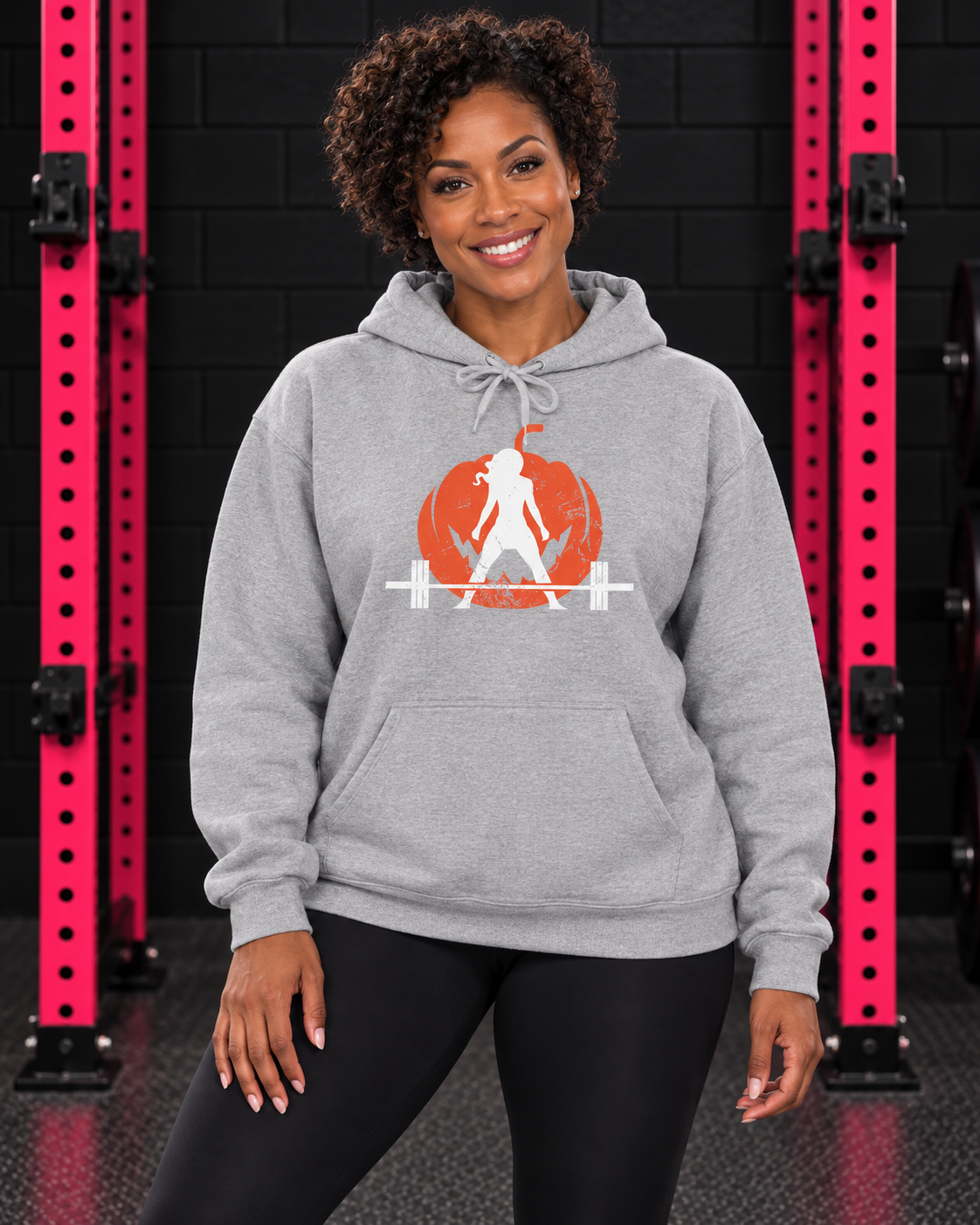 WWLW Halloween Deadlift Heavy Blend Hoodie — Sport Grey hero photograph