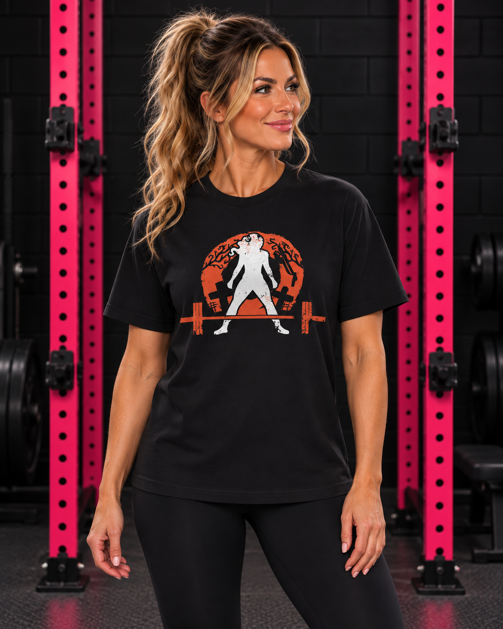 Halloween Graveyard Unisex Softstyle Tee — Black hero photograph