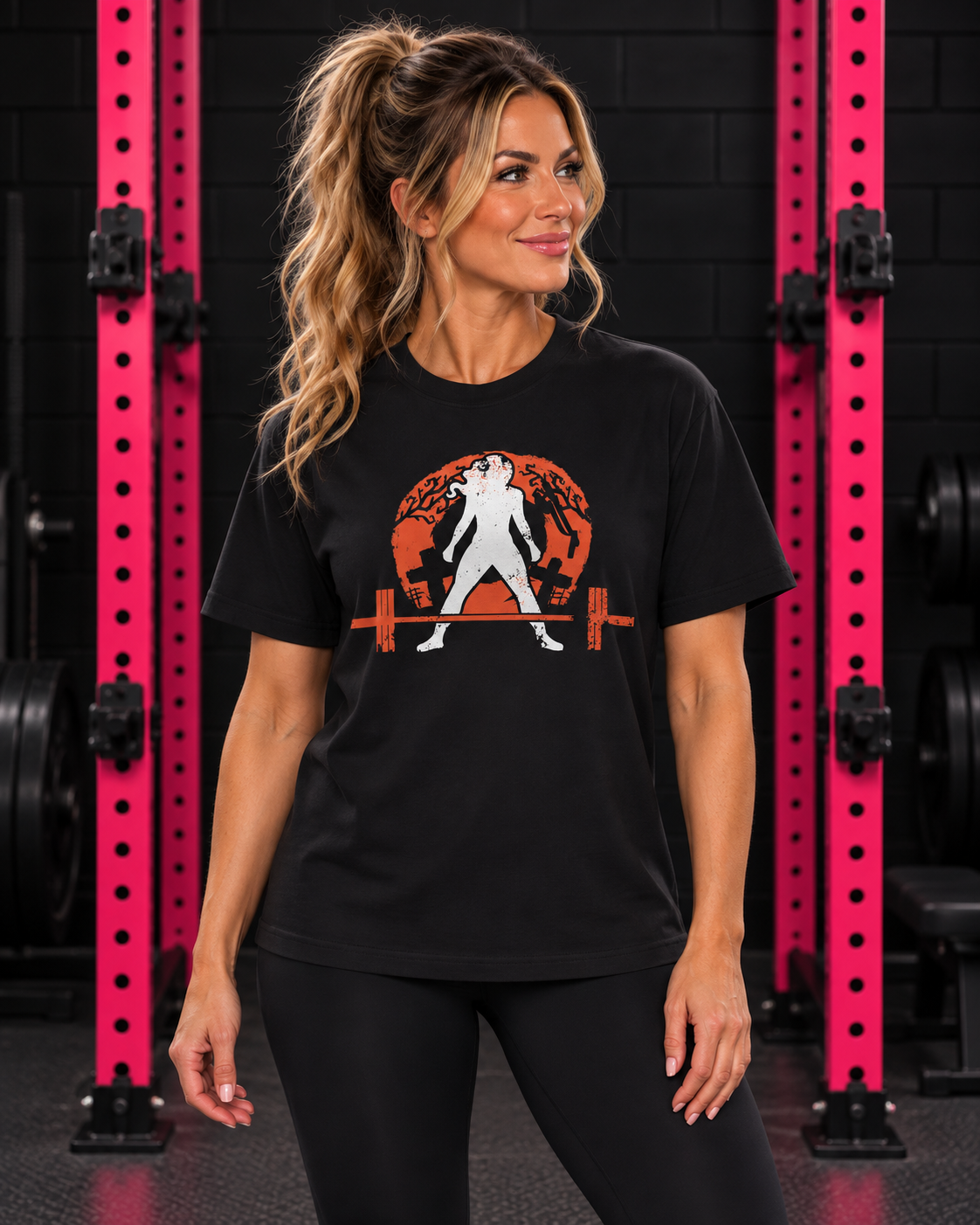 Halloween Graveyard Unisex Softstyle Tee — Black hero photograph