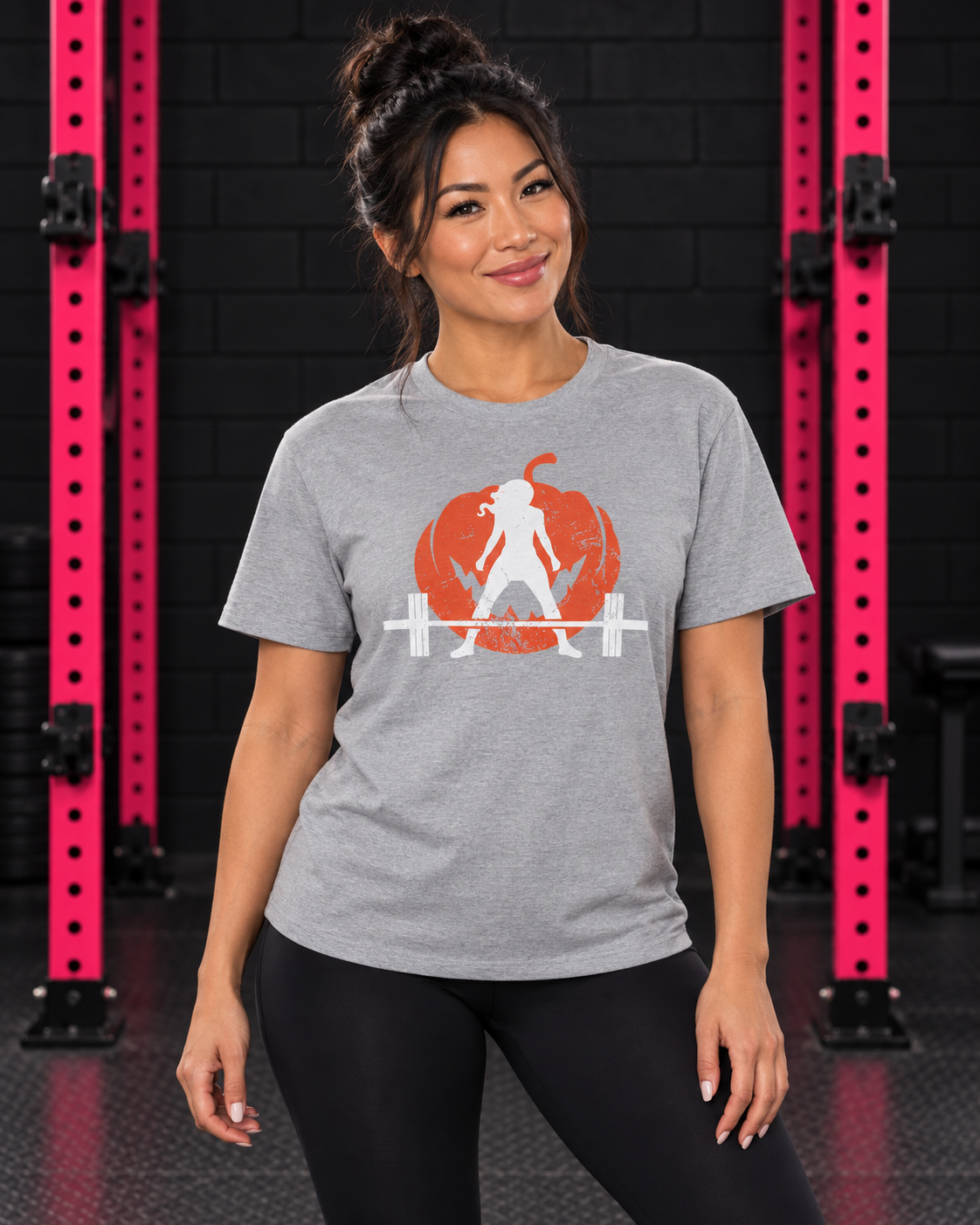 Halloween Pumpkin Unisex Softstyle Tee — Sport Grey hero photograph