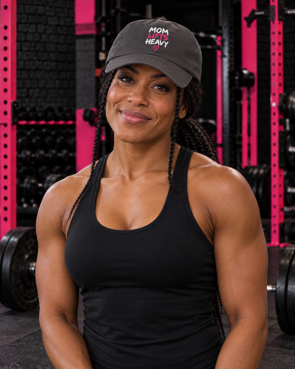 Mom Lifts Heavy – Dad Hat — collection hero in Mom Lifts Heavy gym