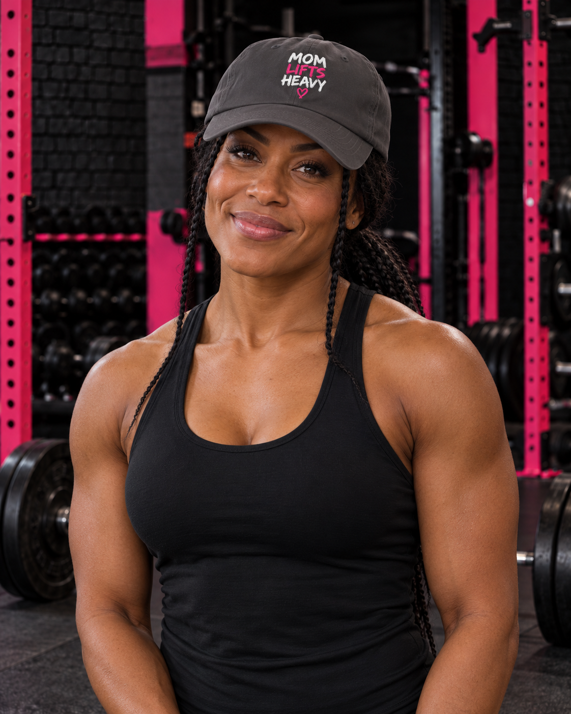 Mom Lifts Heavy – Dad Hat — collection hero in Mom Lifts Heavy gym