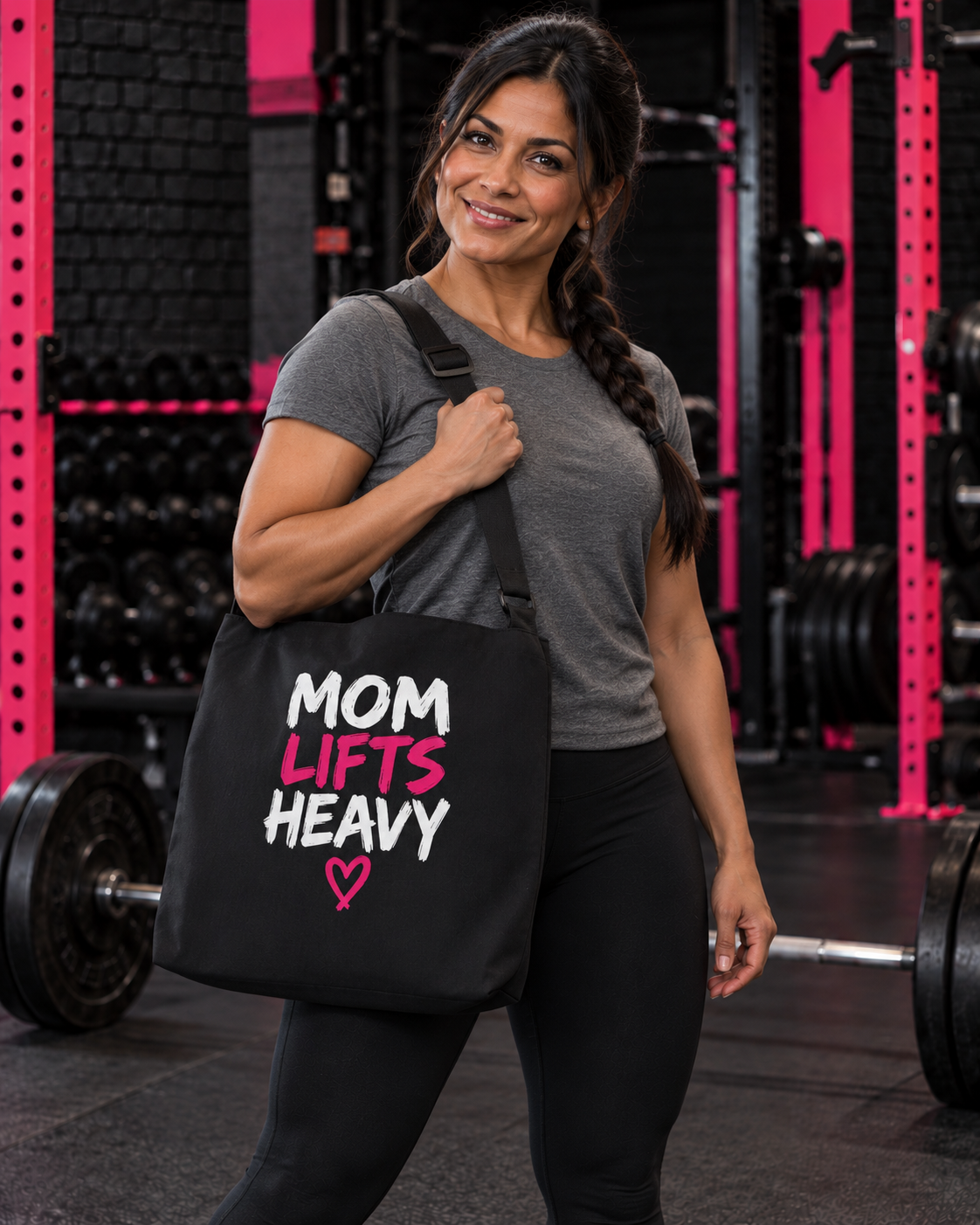 Mom Lifts Heavy – Tote Bag — collection hero in Mom Lifts Heavy gym
