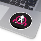 Round Stickers, Indoor\Outdoor - Classic Black Logo
