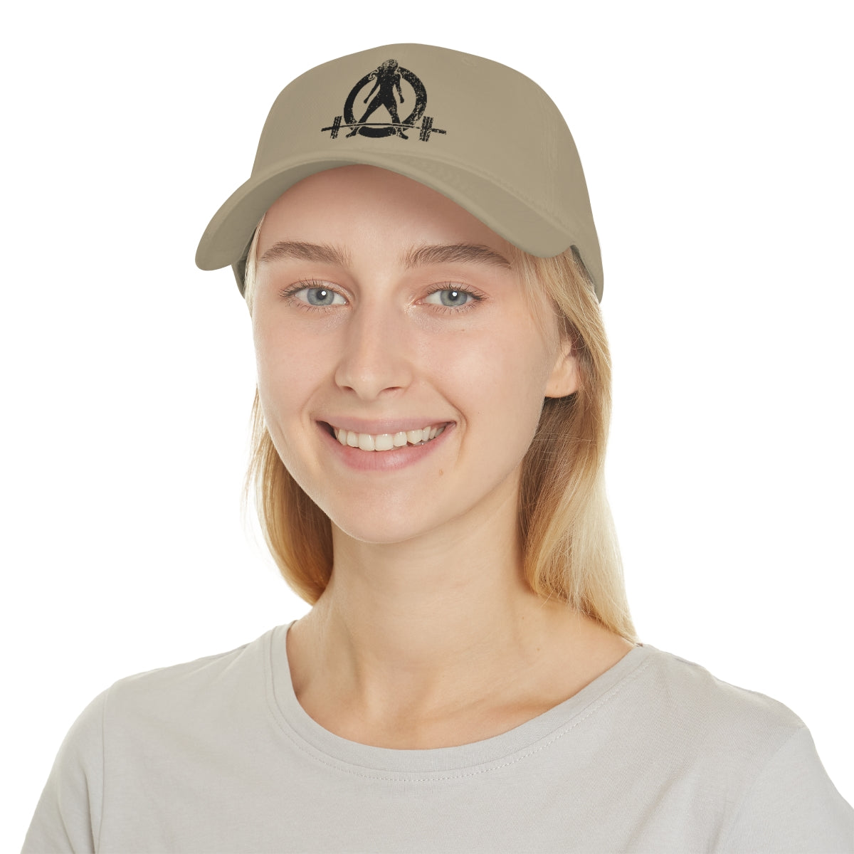 Low Profile Baseball Cap - Distressed Black Logo