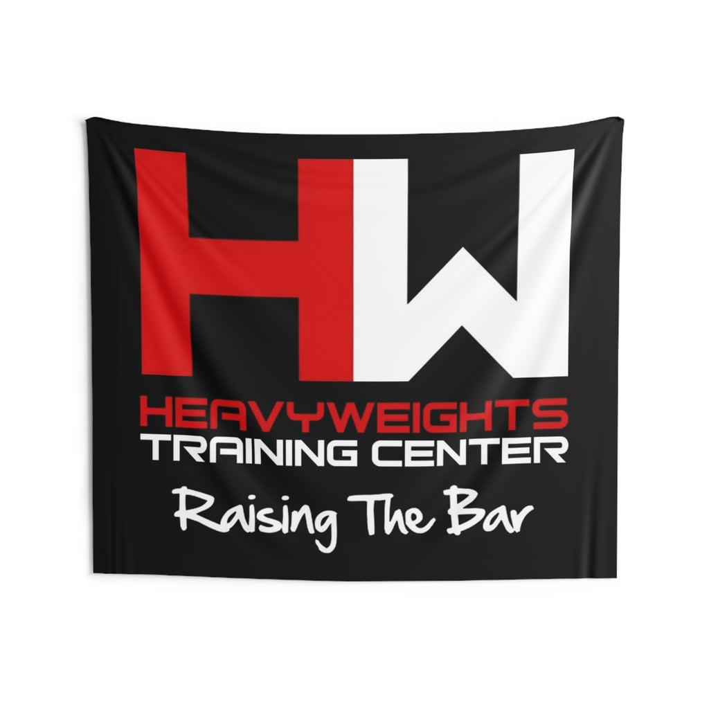 Indoor Wall Tapestries - Black Heavy Weights Training Center