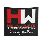 Indoor Wall Tapestries - Black Heavy Weights Training Center