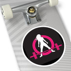 Round Stickers, Indoor\Outdoor - Classic Black Logo